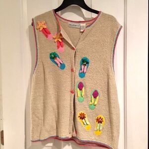 Women’s ‘Flip-Flop’ Patterned BellePointe Vest - Size Large